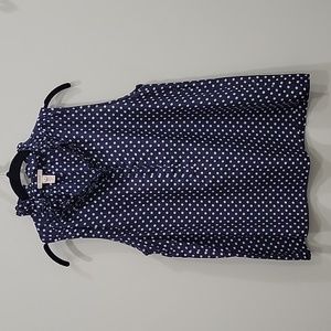 J Crew Sleeveless Polka-dot Top Size 10